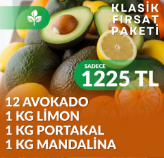 ÖZEL FIRSATLAR (12 AVOKADO, 1 KG LİMON, 1 KG PORTAKAL, 1 KG MANDALİNA)
