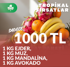 TROPİKAL FIRSATLAR (1 KG EJDER, 1 KG MUZ, 1 KG MANDALİNA, 1 KG AVOKADO)
